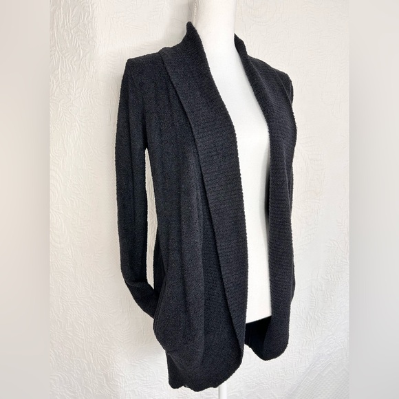 Barefoot Dreams Cardigan Cozy Chic Lite Circle Cardi Black Size Small - Picture 9 of 16